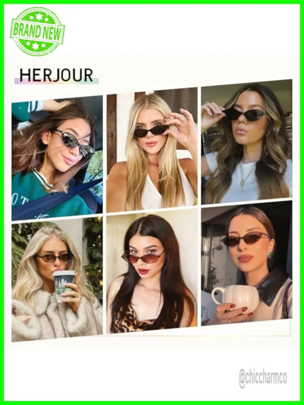 Retro Oval Cat Eye Sunglasses for Women Y2K Trendy 99% UV Protection